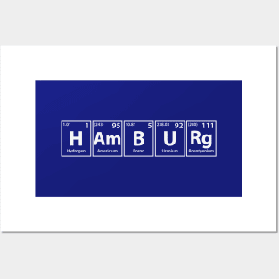 Hamburg (H-Am-B-U-Rg) Periodic Elements Spelling Posters and Art